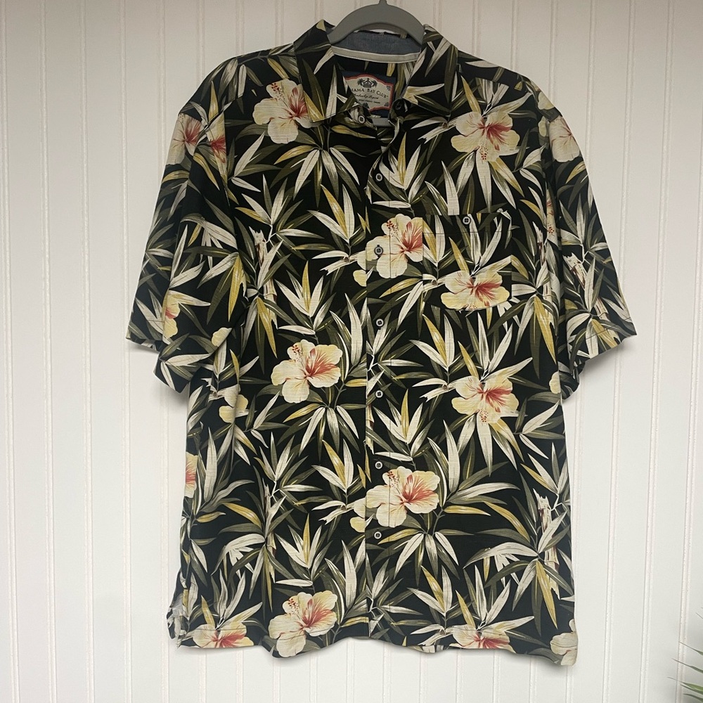 Bahama Bay Club‎ Tropical Hawaiian Short Sleeve Button Down Shirt Mens Medium